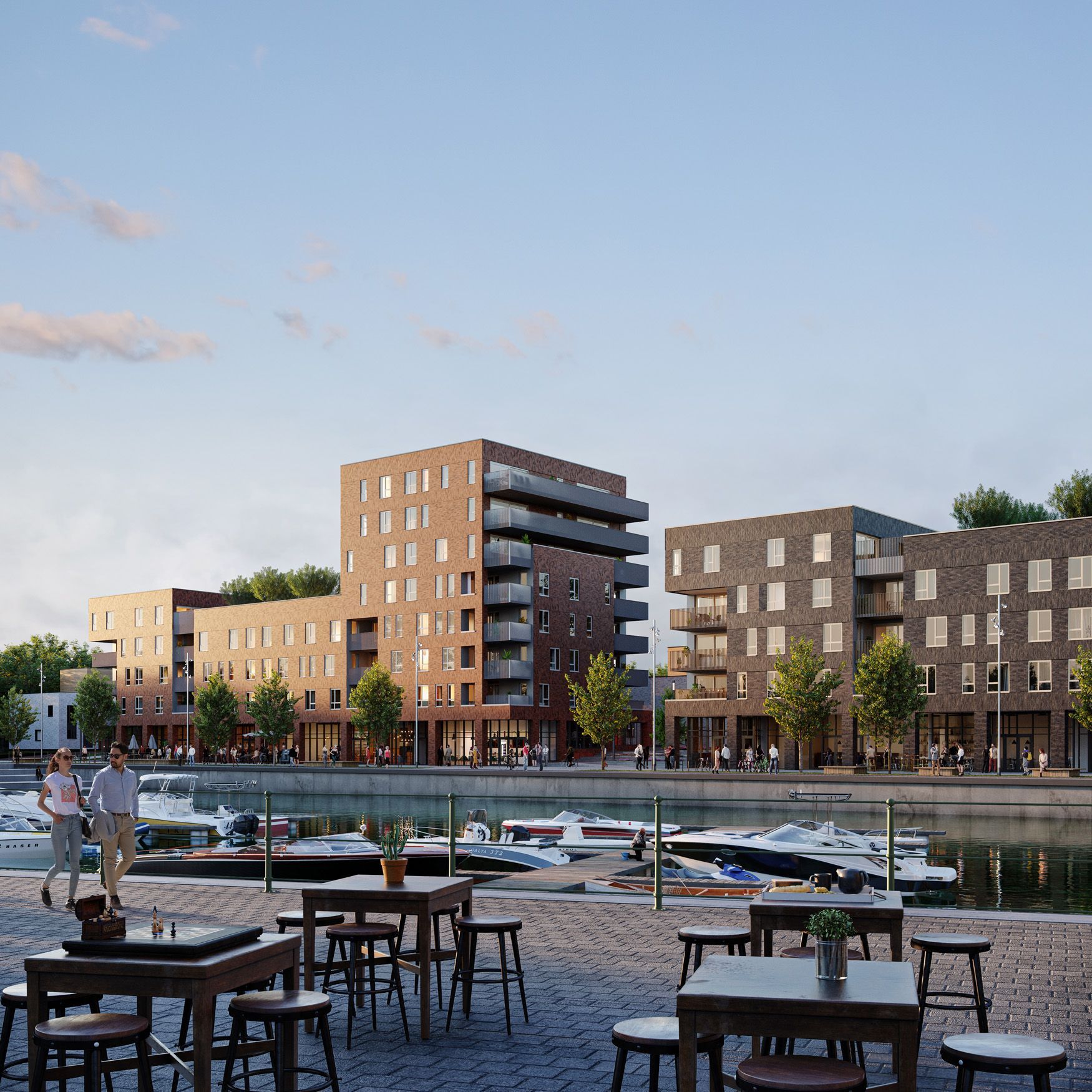 Appartement à vendre à Liège, terrasse vue port de plaisance