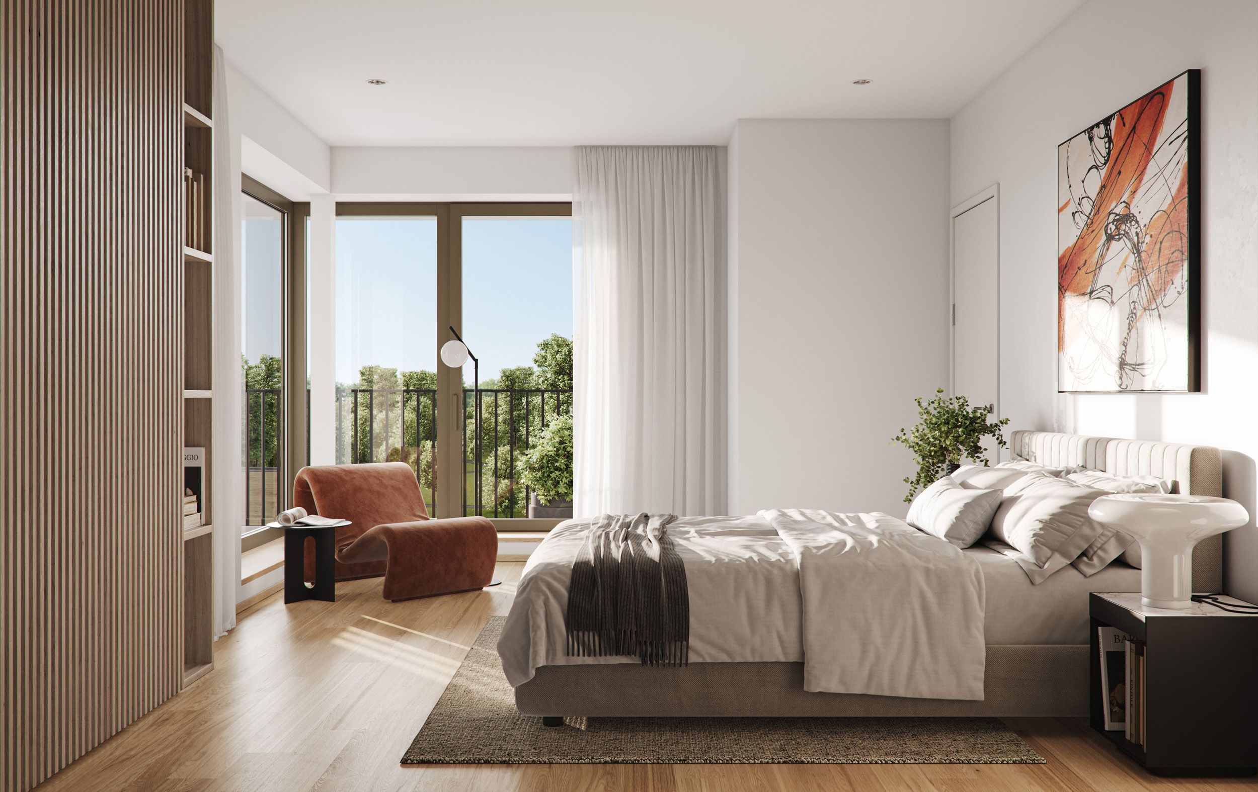 Nouvelle construction à vendre Liège, vue intérieure, chambre