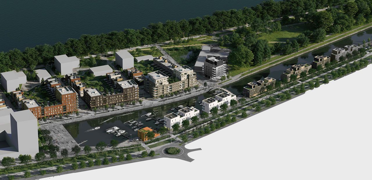 Maison neuve à vendre à Liège, vue plan écoquartier