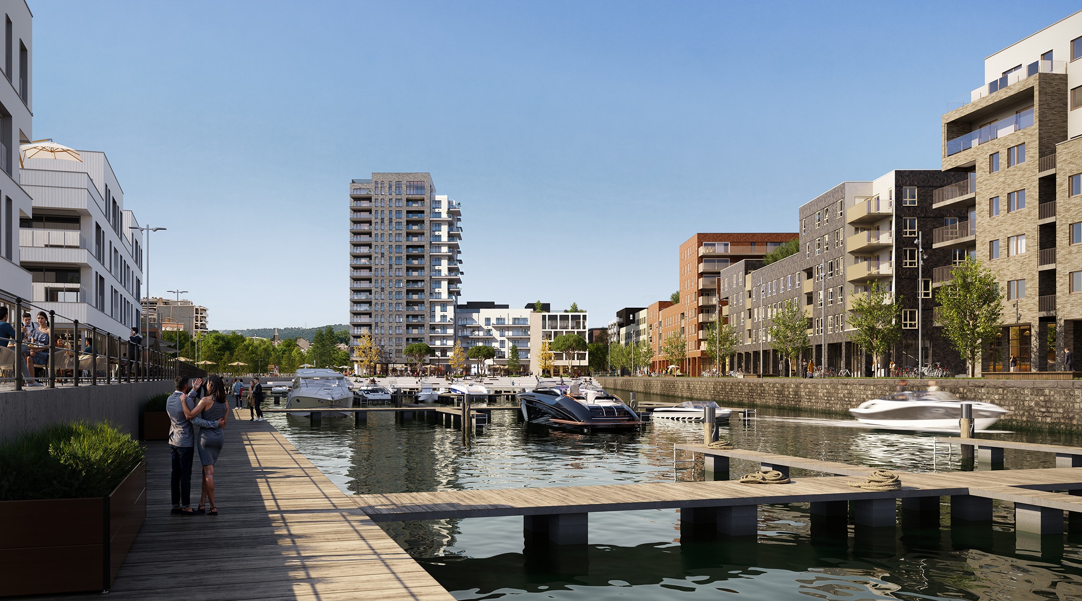 Rives Ardentes vue sur Le Belvédère de la Marina