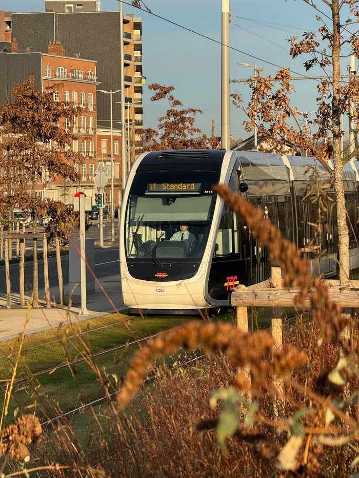 tram en circulation écoquartier de Coronmeuse